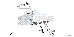 NC750JF Vultus - NC750J Europe Direct - (ED) drawing SIDE STAND