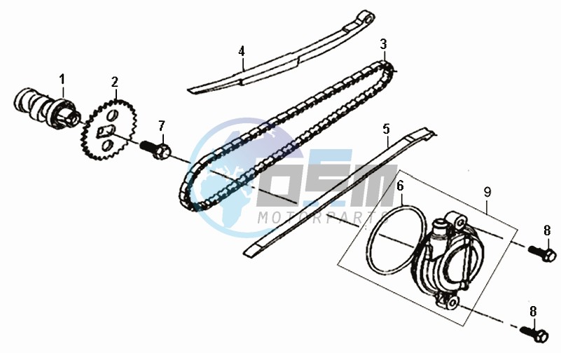 CHAIN / CHAIN TENSIONER / CHAIN GUIDE