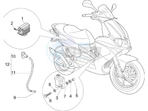 Runner 50 SP SC drawing Voltage Regulators - Electronic Control Units (ecu) - H.T. Coil