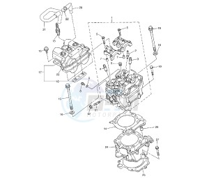 WR F 450 drawing CYLINDER AND HEAD