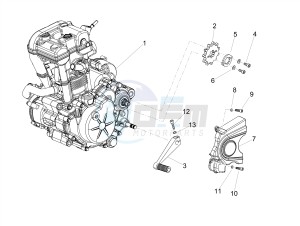 SX 125 E4 (EMEA) drawing Engine-Completing part-Lever