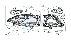 MAXSYM 600I ABS drawing TAIL LIGHT - REAR SUSPENSION