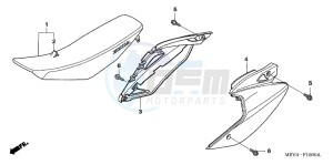 CRF450XC drawing SEAT/SIDE COVER