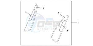 ST1300A9 Australia - (U / ABS MME) drawing KNEE PAD SET