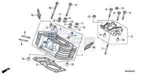 VT750C9 Australia - (U / MK) drawing REAR CYLINDER HEAD