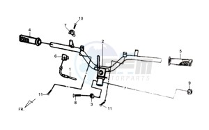 SYMPHONY SR 125 CH drawing HANDLEBAR / BRAKE LEVERS CPL  L/R