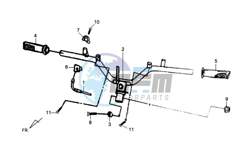 HANDLEBAR / BRAKE LEVERS CPL  L/R