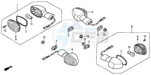 CBR600F4 drawing WINKER (CBR600F/FS/FR) (CBR600F4-KO,2KO,U)