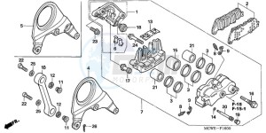 VFR800A9 Ireland - (EK / ABS MME) drawing REAR BRAKE CALIPER