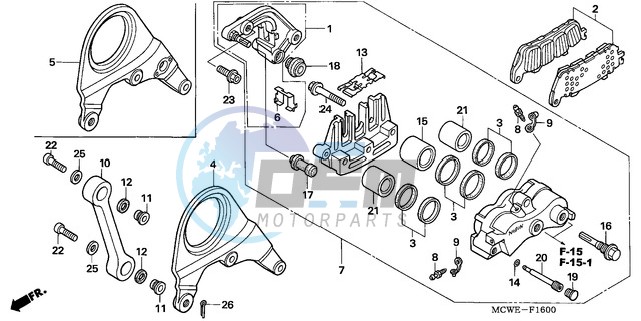 REAR BRAKE CALIPER