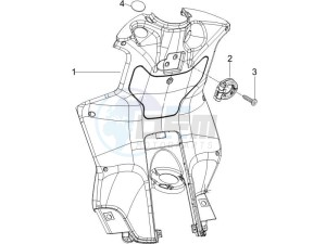 NRG 50 power DT drawing Front glove-box - Knee-guard panel