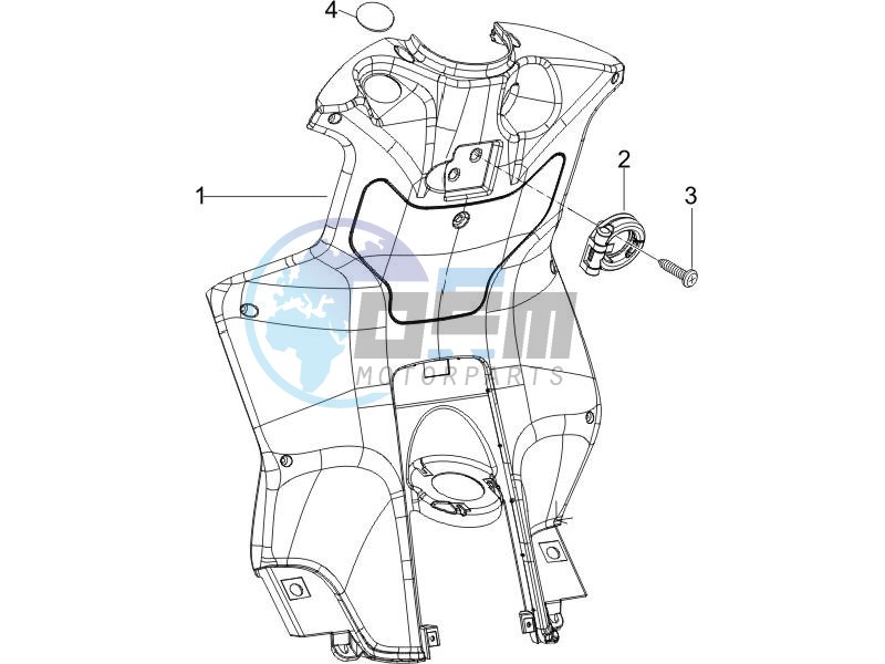 Front glove-box - Knee-guard panel