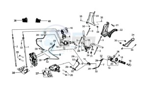 GTS 250 EVO drawing FRONT FORK/ FRONT WHEEL / FRONT FENDER