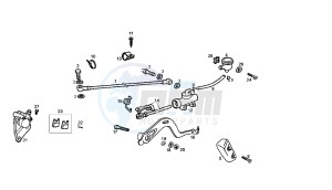 SENDA SM X-TREM - 50 CC EU2 drawing REAR BRAKING SYSTEM