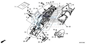 CBR1000S2 2ED - (2ED) drawing REAR FENDER