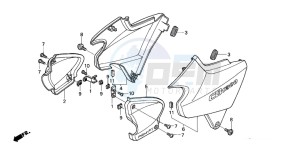 CB1300A CB1300SUPER FOUR drawing SIDE COVER (CB1300F/F1)