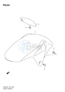 SV650S (E2) drawing FRONT FENDER (SV650SUL1 E24)