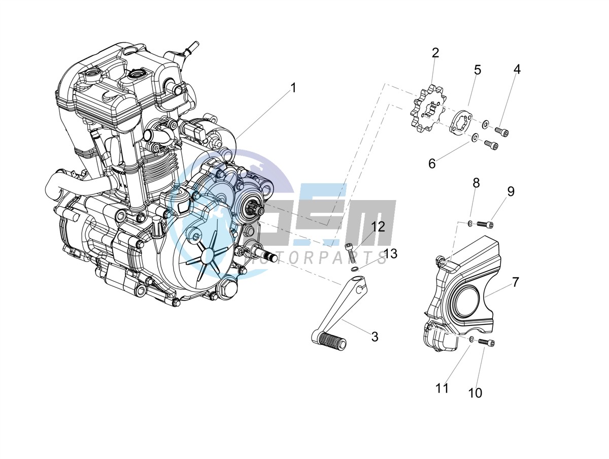 Engine-Completing part-Lever