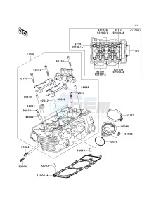 EX 650 A [NINJA 650R] (A6F-A8F) A6F drawing CYLINDER HEAD