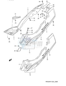 RF900R (E28) drawing FRAME COVER (MODEL T V)