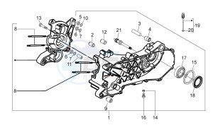 Sport City One 50 2t 2v e3 drawing Crankcase