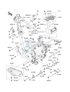 KLX 140 A [KLX140] (A8F-A9FA) A8F drawing FRAME FITTINGS