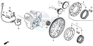 VT600CD drawing PULSE GENERATOR/ STARTING CLUTCH