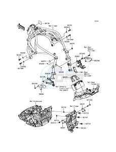 NINJA H2 / NINJA H2 CARBON ZX1000XHFA XX (EU ME A(FRICA) drawing Frame Fittings