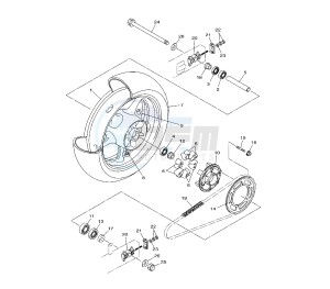 XJ6-N SP 600 drawing REAR WHEEL