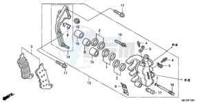 NSA700A9 Australia - (U / MME REF) drawing L. FRONT BRAKE CALIPER