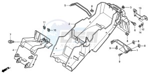 CBR125RS drawing REAR FENDER