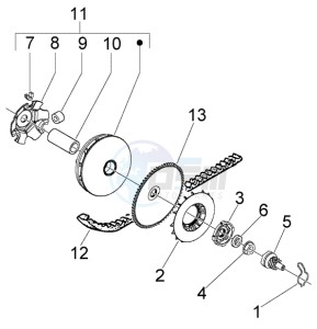 LX 50 4T drawing Driving pulley