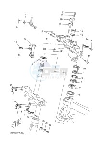 WR125X (22B8 22B8 22B8) drawing STEERING 2