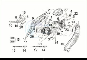 MAXSYM TL 508 (TL50W2-EU) (M2) drawing R - L BODY COVER ASSY - TAIL LIGHT / MAXSYM TL 508 (TL50W2-EU) (M2)