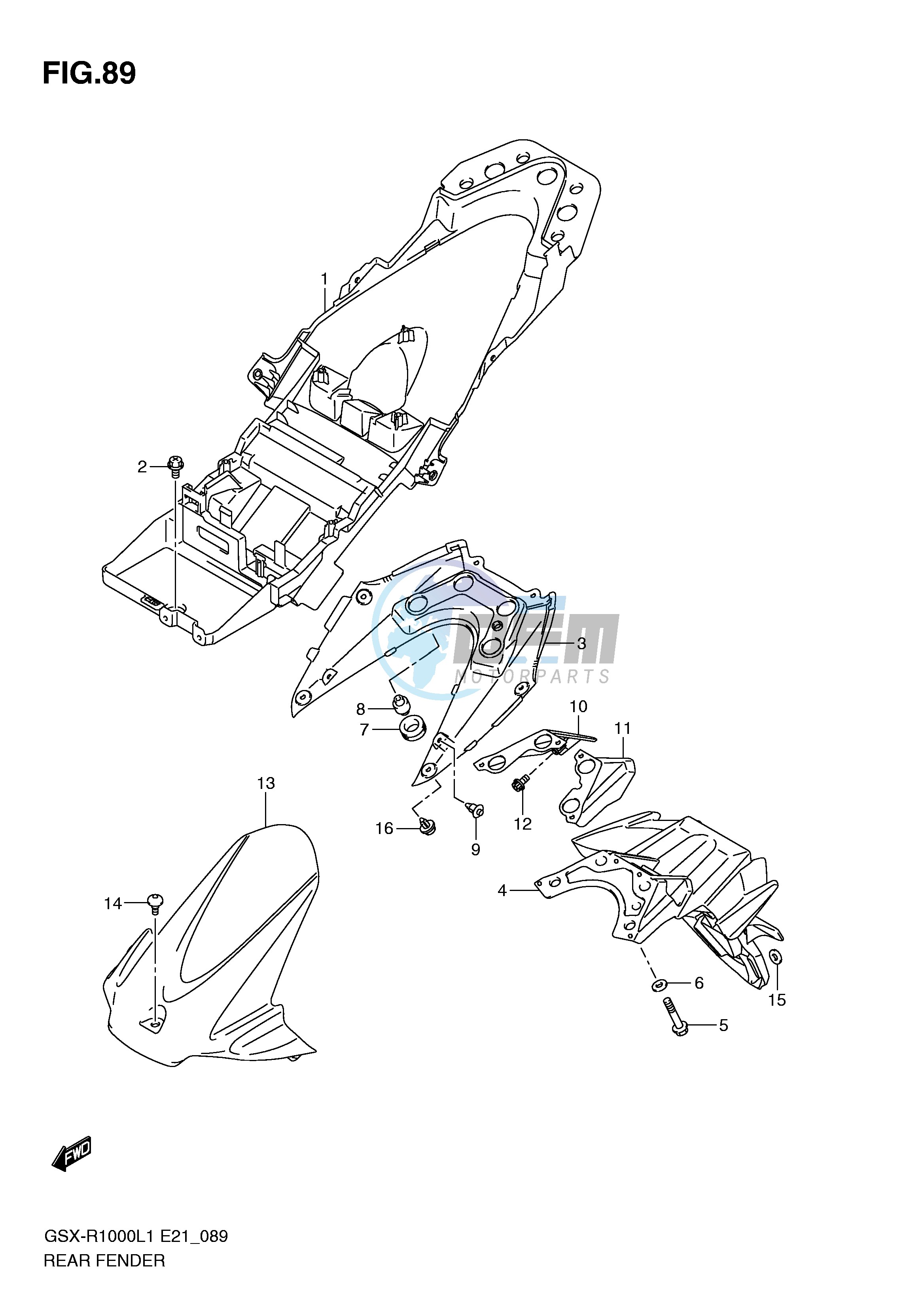 REAR FENDER (GSX-R1000L1 E14)