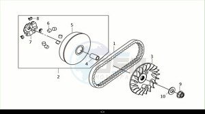 JOYRIDE S 125 (LF12W4-EU) (M1) drawing MOVABLE DRIVE FACE