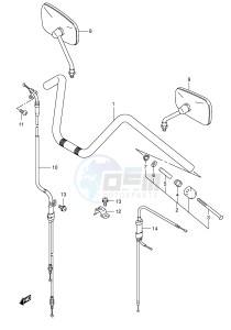 VS1400 (E3-E28) INTRUDER drawing HANDLEBAR (MODEL K4)