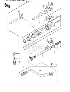 KLT 200 A [KLT200] (A1-A3) [KLT200] drawing GEAR CHANGE MECHANISM -- 81-82 KLT200-A1_A2_A3- -