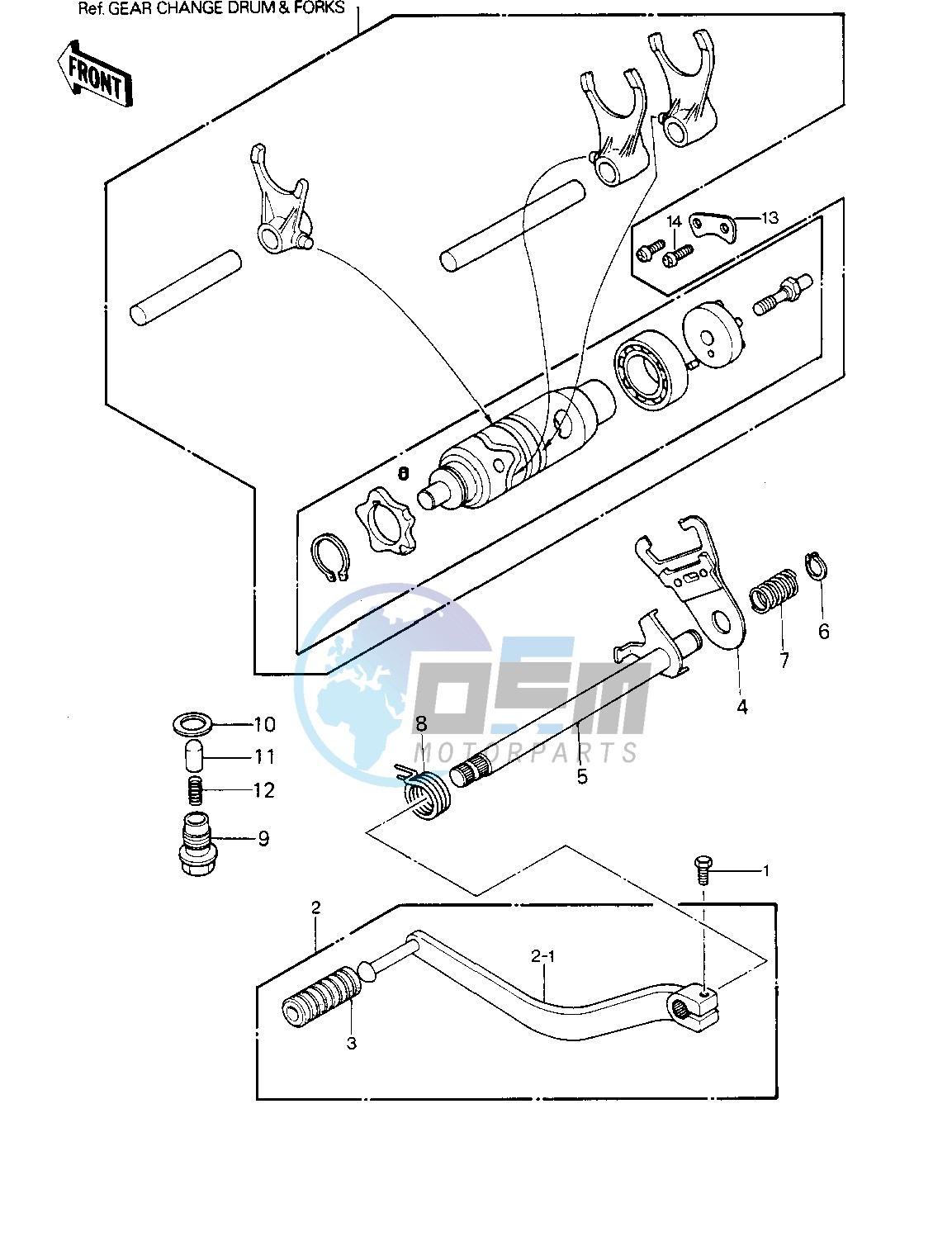 GEAR CHANGE MECHANISM -- 81-82 KLT200-A1_A2_A3- -