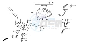 TRX300EX SPORTRAX 300EX drawing HANDLE PIPE (TRX300EX'07,'08)