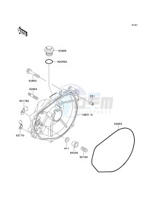 JS 750 B [750 SXI] (B1-B3 B3 CAN ONLY) [750 SXI] drawing ENGINE COVER-- S- -