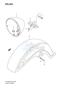 VL1500 (E2) drawing FRONT FENDER (MODEL K9)