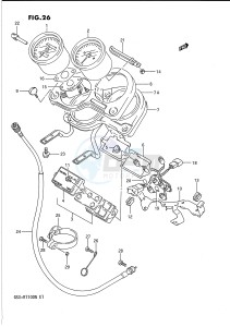 GSX-R1100 (E1) drawing SPEEDOMETER