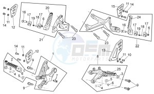 Tuono V4 1100 RR (EMEA, APAC) (AU, EU, HK, IS, JP, NZ, RC, S, T, VN) drawing Foot rests