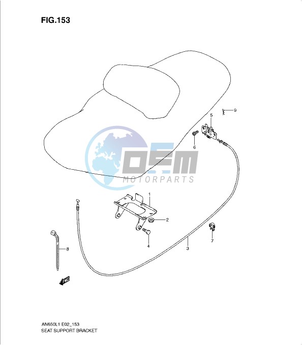 SEAT SUPPORT BRACKET (AN650AL1 E51)