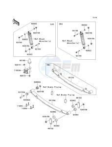 KAF 950 B [MULE 3010 DIESEL 4X4] (B7F) B7F drawing REAR SUSPENSION