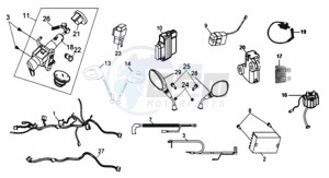 CITYCOM 300 EFI drawing WIRING HARNASS - ELECTRONIC PARTS