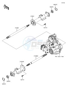 MULE SX 4x4 KAF400HHF EU drawing Rear Axle