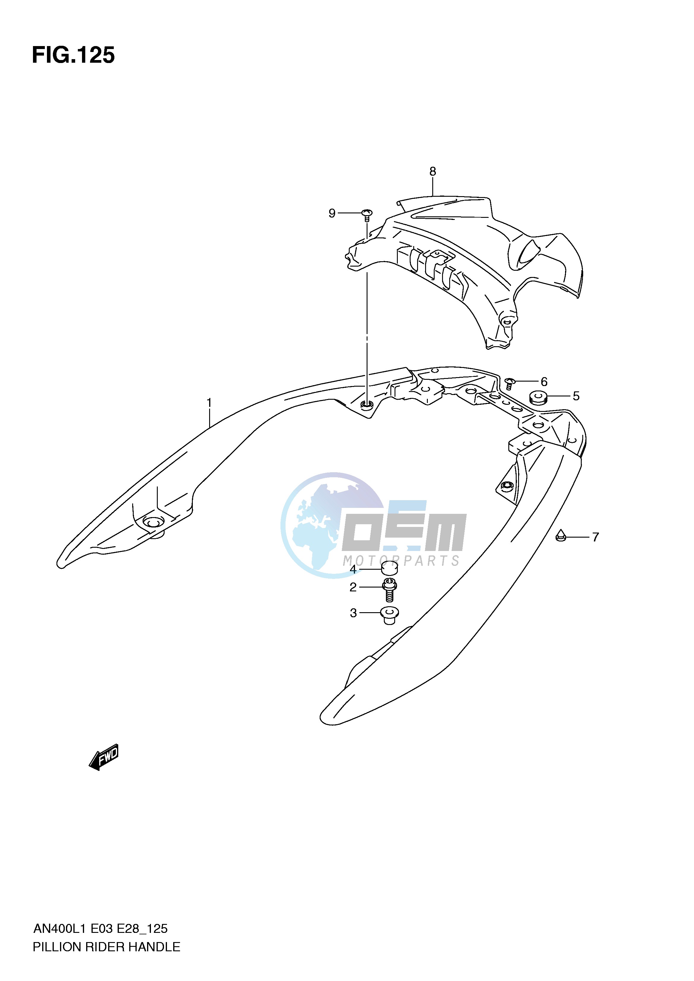 PILLION RIDER HANDLE (AN400L1 E33)