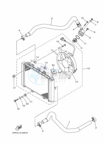 YFM700FWAD GRIZZLY 700 EPS (BLTE) drawing RADIATOR & HOSE